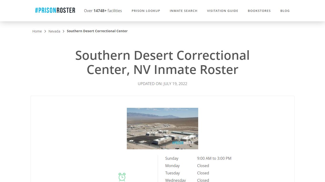 Southern Desert Correctional Center, NV Inmate Roster